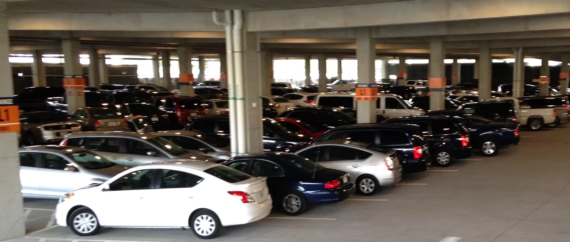 Cars in a parking garage