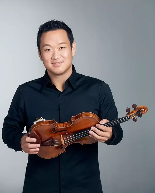 Dennis Kim with his violin