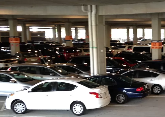 Cars in a parking garage