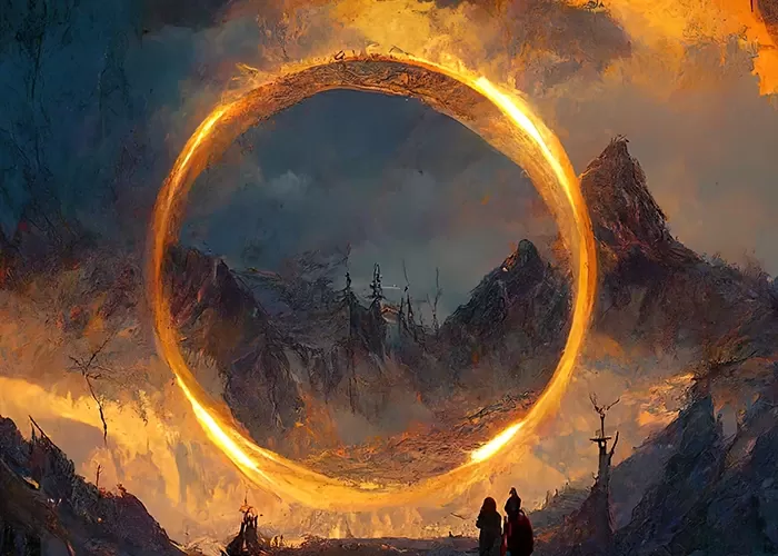 Ring of Fire in the sky with an ominous background